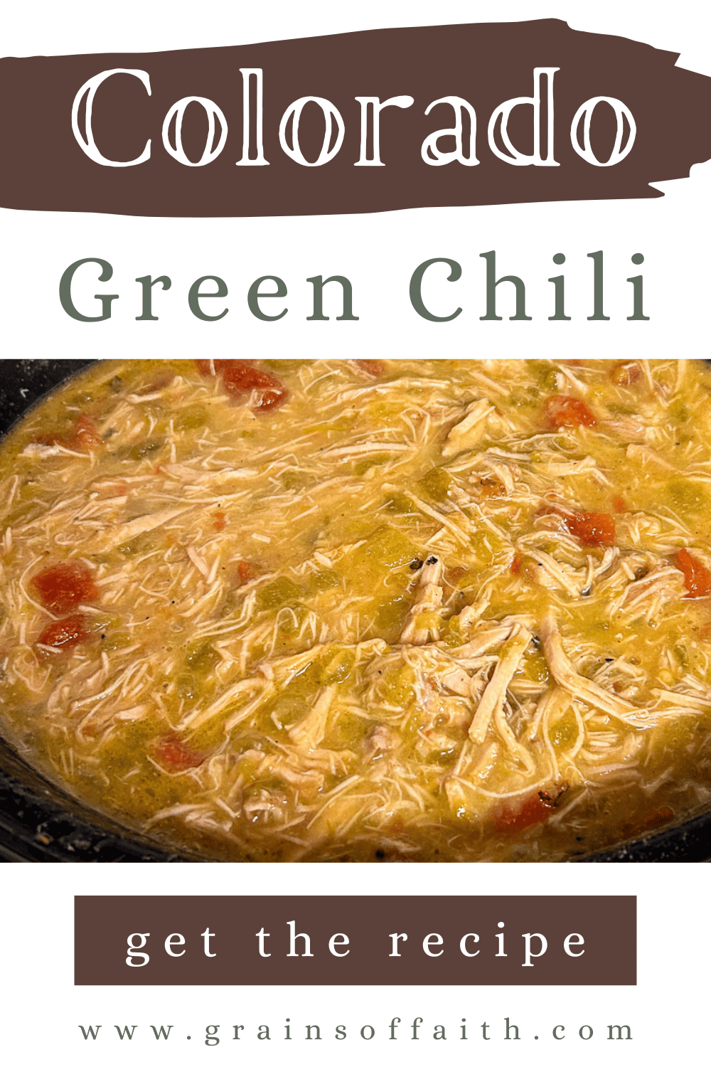 Colorado green chili sitting in slow cooker