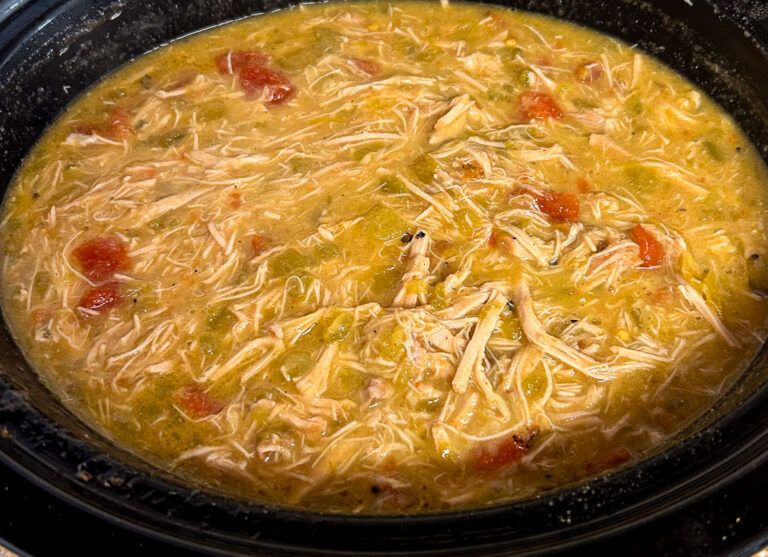 Colorado green chili made in a crockpot